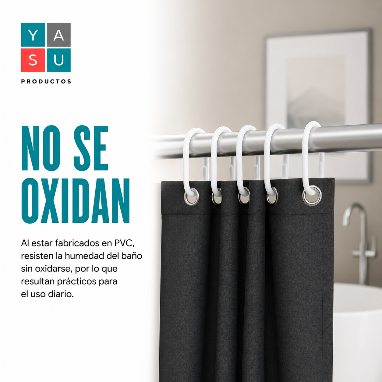 beneficio ganchos plasticos blancos